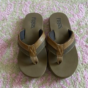Girls flojos leather flip flops